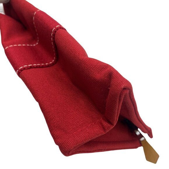 Authentic HERMES Douville Pouch Red Cotton #36635392 - Picture 7 of 12